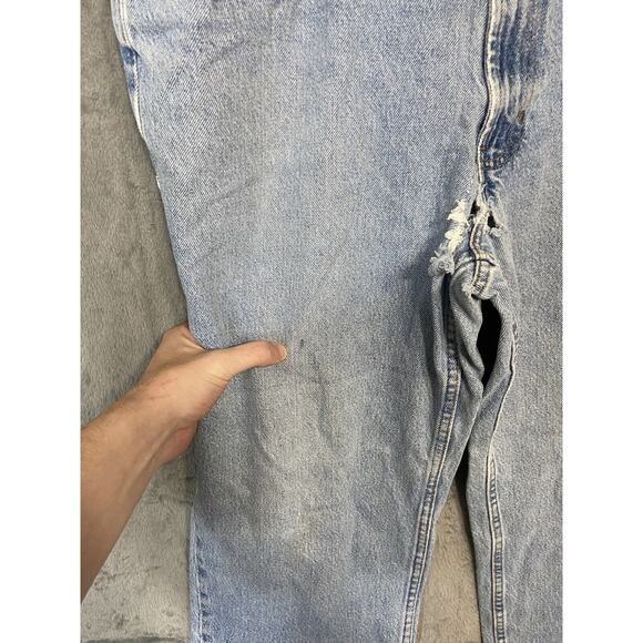 Vintage Old Navy Jeans Men 38x32 Loose Baggy Straight Leg Distressed Y2K Skater - Picture 6 of 16
